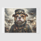 Een steampunk engels bulldog leger vliegenier tissuepapier (Voorkant)
