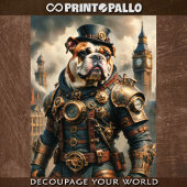 Een steampunk Engelse buldog in Londen Tissuepapier