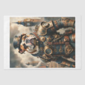 Een steampunk Engelse bulldog in Londen Tissuepapier (Voorkant)