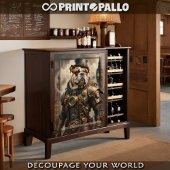 Een steampunk Engelse bulldog in Londen Tissuepapier