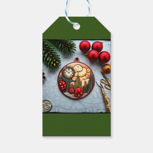 Een Steampunk Gift Label Cadeaulabel (Voorkant)