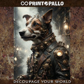 Een Steampunk Jack Russell Terrier Tissuepapier