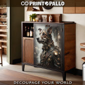 Een Steampunk Jack Russell Terrier Tissuepapier