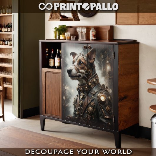 Een Steampunk Jack Russell Terrier Tissuepapier