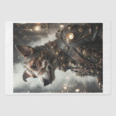 Een Steampunk Jack Russell Terrier Tissuepapier (Voorkant)