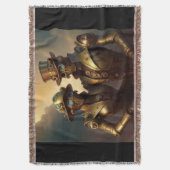 Een Steampunk Robotic Couple Verliefd Deken (Voorkant Verticaal)