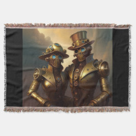 Een Steampunk Robotic Couple Verliefd Deken