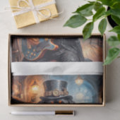 Een steampunk Rottweiler gitaar spelen in de pub - Tissuepapier (Geschenk)