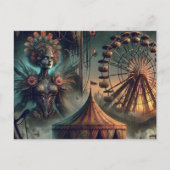 Een Steampunk Sci Fi Carnaval Briefkaart (Voorkant)