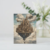 Een Steampunk-stad aan de hemel Briefkaart (Staand voorkant)