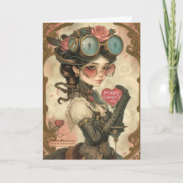 Een Steampunk Valentijnskaart Kaart