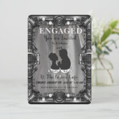 Een STEAMPUNK Verloving Kaart (Staand voorkant)