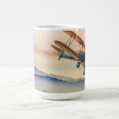 Een Stearman BiPlane die in het Verleden vliegt Koffiemok (Center)