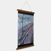 Een stedelijke scene hangend wandkleed (Gebogen)