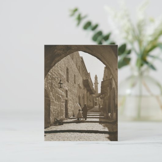 Een steegje in Jeruzalem Briefkaart (Staand voorkant)
