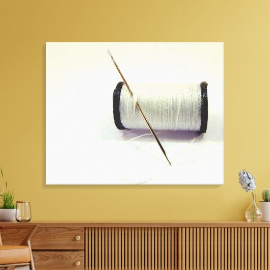 Een steek in de tijd canvas afdruk (Insitu (Woonkamer))