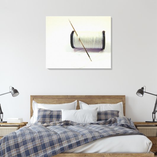 Een steek in de tijd canvas afdruk (Insitu (Slaapkamer))