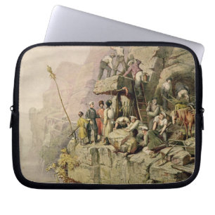 Een steengroeve, 1833 (kleurenlitho) laptop sleeve