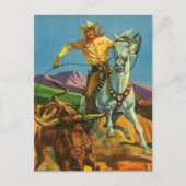 Een steer draaien briefkaart (Voorkant)