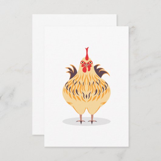 Een stekelkip bedankkaart (Voorkant / Achterkant)