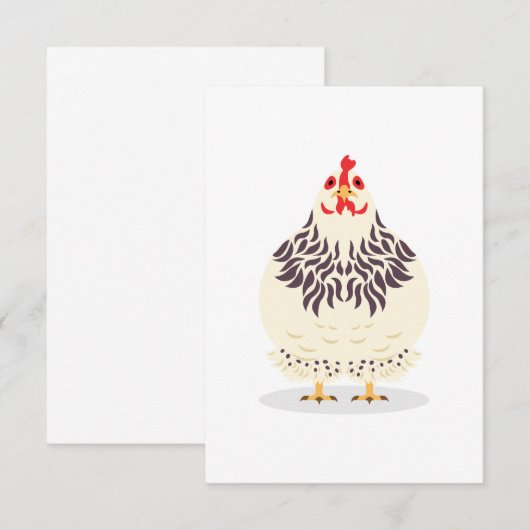 Een stekelkip bedankkaart (Voorkant / Achterkant)