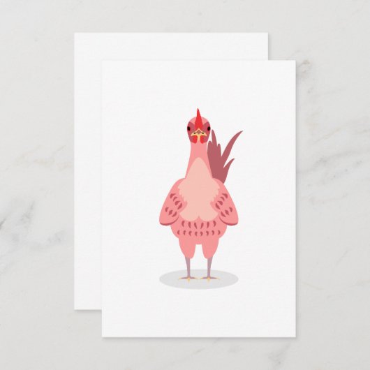 Een stekelkip bedankkaart (Voorkant / Achterkant)