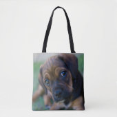Een stekelstaartenpuppy (Puggle) Tote Bag (Voorkant)