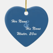 Een stel bergskisers zoenen - Vrolijk kerstfeest! Keramisch Ornament (Achterkant)