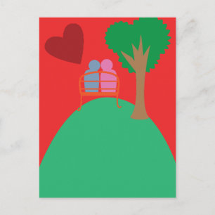Een stel dat uitgaat briefkaart