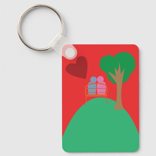 Een stel dat uitgaat  sleutelhanger (Voorkant)