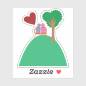 Een stel dat uitgaat  sticker (Vel)