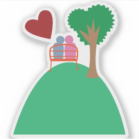 Een stel dat uitgaat  sticker (Voorkant)