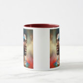 Een stel kijkt naar de verre kant. mok (Midden)