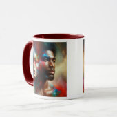 Een stel kijkt naar de verre kant. mok (Voorkant links)