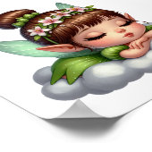 Een stel magische kleine cartoon feeën slapen poster (Hoek)