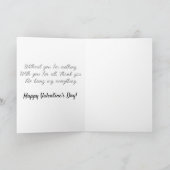 Een stel met een heteluchtballon valentijn bedankkaart (Binnen)