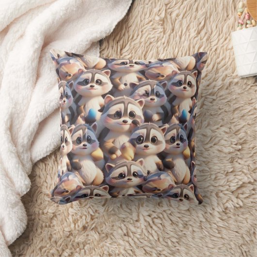 Een stel wasberen kussen (Deken)