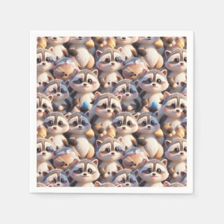 Een stel wasberen servet