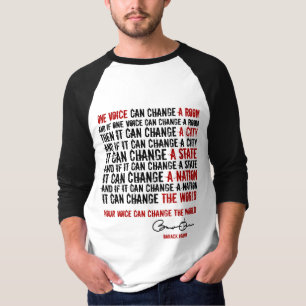 ÉÉN STEM-BARACK OBAMA LS-WB T-SHIRT