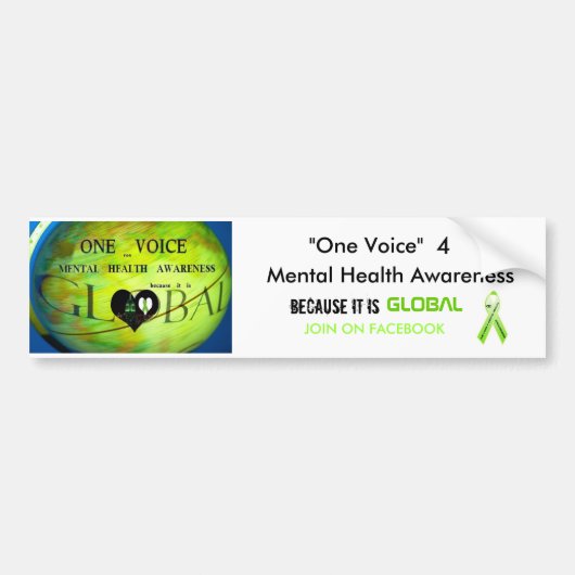 "Eén stem...Bumpersticker Bumpersticker (Voorkant)