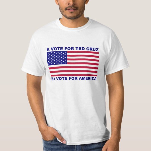 Een stem op Ted Cruz is een stem op Amerika popula T-shirt (Voorkant)