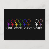 Eén stem, veel stemmen briefkaart (Voorkant)