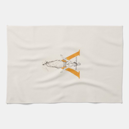 Een stem voor de overwinning van vrouwen theedoek (Horizontaal)