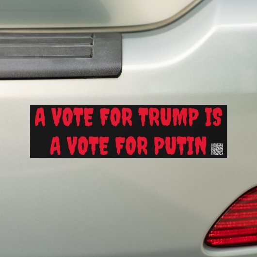 Een stem voor Trump is een stem voor Poetin Bumpersticker (Op auto)