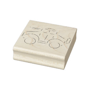 Een stempel van een geschetste pantserwagen.