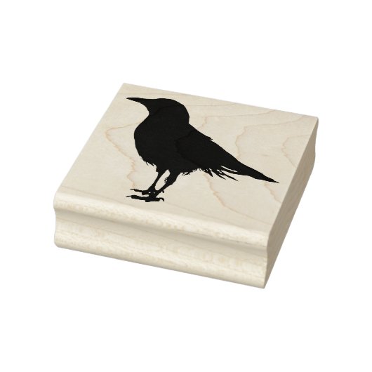 Een stempel van een staande kraai (Stempel)
