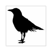 Een stempel van een staande kraai (Afrduk)