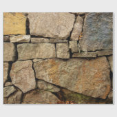 Een stenen muur gemaakt van cobblestenen achtergro cadeaupapier (Vlak)