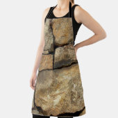 Een stenen muur gemaakt van cobblestenen achtergro schort (Insitu)