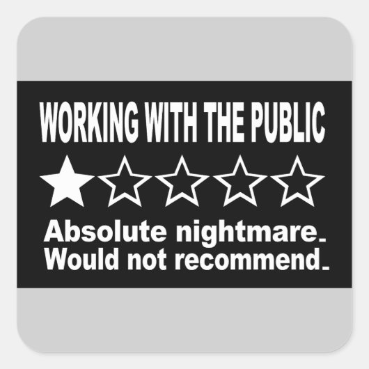 Eén ster beoordeling  2 vierkante sticker (Voorkant)